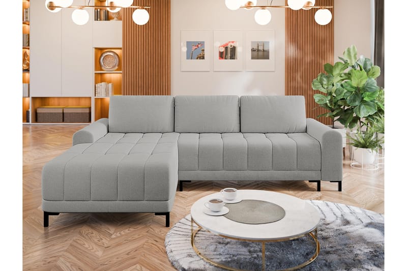 Vilshult Sofa med Divan 3-seter - Lys grå - Møbler - Sofaer - Sofaer med sjeselong - 3 seters sofa med divan