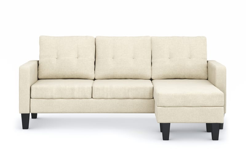 Vislanda 3-seters Sofa med Sjeselong - Beige - Møbler - Sofaer - Sofaer med sjeselong - 3 seters sofa med divan