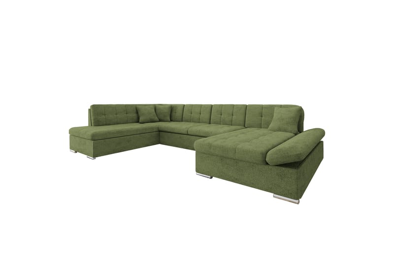 Zumar Sofa med Sjeselong og Divan 4-seter - Grønn - Møbler - Sofaer - Sofaer med sjeselong - 4 seters sofa med divan