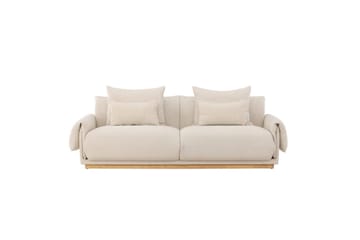 Sofa VIND 3-seters Mollösund 237x95x82 cm Beige - Møbler - Sofaer - 3 seter sofa