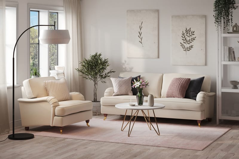 Sofa Oxford 3-seter med Lenestol Beige - Møbler - Sofaer - Sofagrupper - Howard sofagruppe