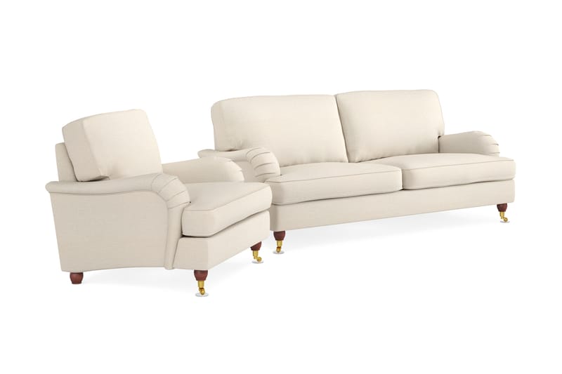 Sofa Oxford 3-seter med Lenestol Beige - Møbler - Sofaer - Sofagrupper - Howard sofagruppe