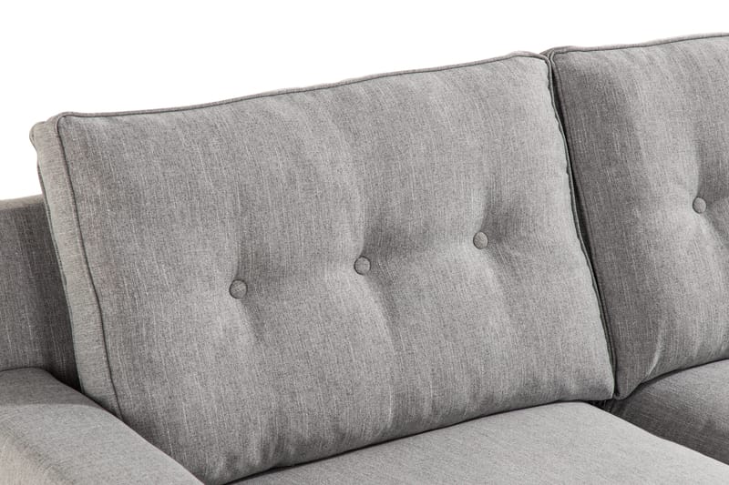 Sofagruppe Covington 2-seter + 3-seter + Lenestol + Fotskamm - Lysegrå - Møbler - Sofaer - Sofagrupper - Howard sofagruppe