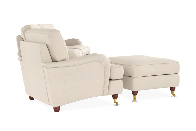 Sofagruppe Howard Oxford 4-seter+Lenestol+Fotskammel - Beige - Møbler - Sofaer - Sofagrupper - Howard sofagruppe