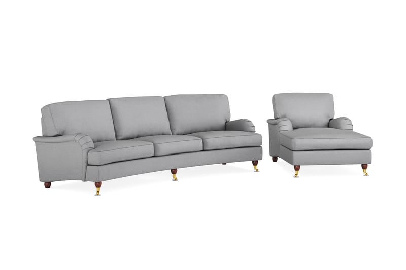 Sofagruppe Howard Oxford Buet 4-seter+Lenestol - Lysgrå - Møbler - Sofaer - Sofagrupper - Howard sofagruppe