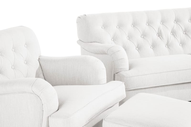 Sofagruppe New Castle 2-seter+3-seter+Lenestol+Fotskammel - Linbeige - Møbler - Sofaer - Sofagrupper - Howard sofagruppe