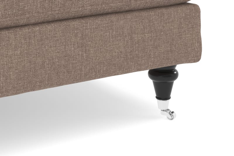 Sofagruppe Oxford Classic 3,5+3-seter+Lenestol+Fotskammel - Mørk beige - Møbler - Sofaer - Sofagrupper - Howard sofagruppe