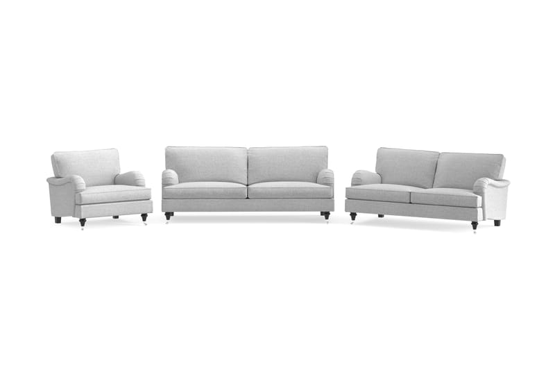 Sofagruppe Oxford Classic 3,5-seter+3-seter+Lenestol - Grå - Møbler - Sofaer - Sofagrupper - Howard sofagruppe