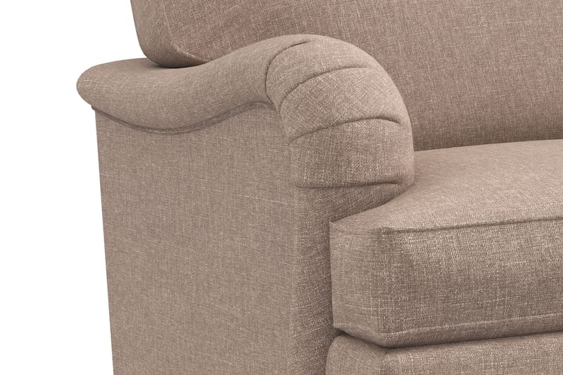 Sofagruppe Oxford Classic 3,5-seter+Lenestol+Fotskammel - Mørk beige - Møbler - Sofaer - Sofagrupper - Howard sofagruppe