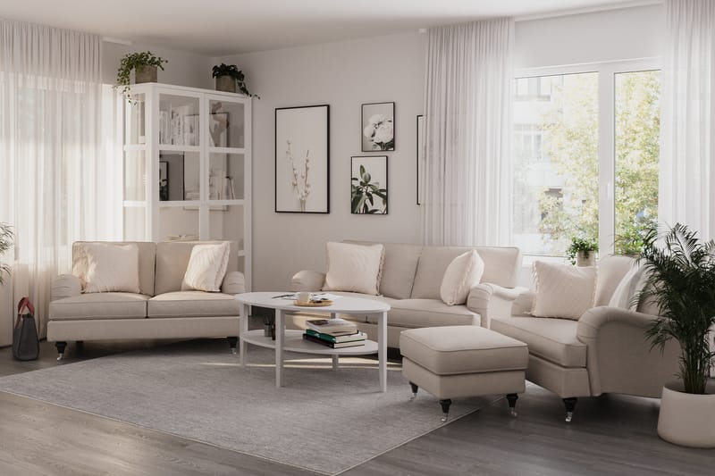 Sofagruppe Oxford Classic 3-seter+2-seter - Beige - Møbler - Sofaer - Sofagrupper - Howard sofagruppe