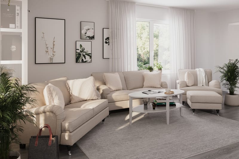 Sofagruppe Oxford Classic 3-seter+2-seter - Beige - Møbler - Sofaer - Sofagrupper - Howard sofagruppe