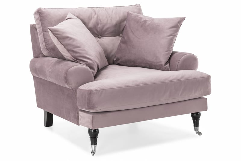 Sofagruppe Webber 2+1 Fløyel - Lilla|Krom - Møbler - Sofaer - Sofagrupper - Howard sofagruppe