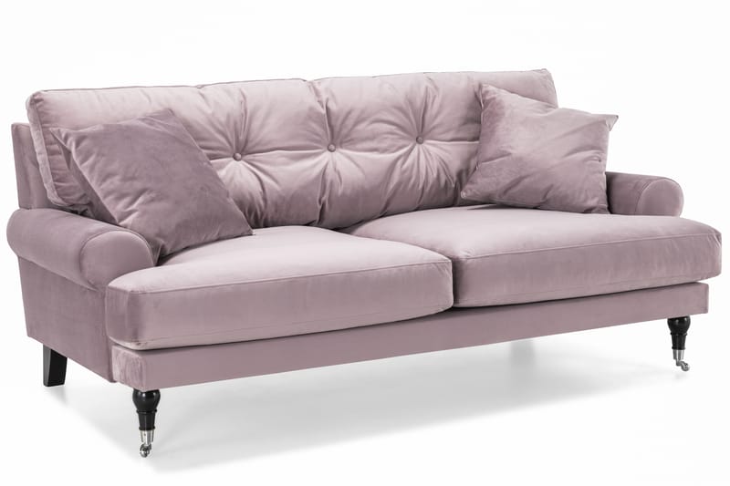 Sofagruppe Webber 2+1 Fløyel - Lilla|Krom - Møbler - Sofaer - Sofagrupper - Howard sofagruppe