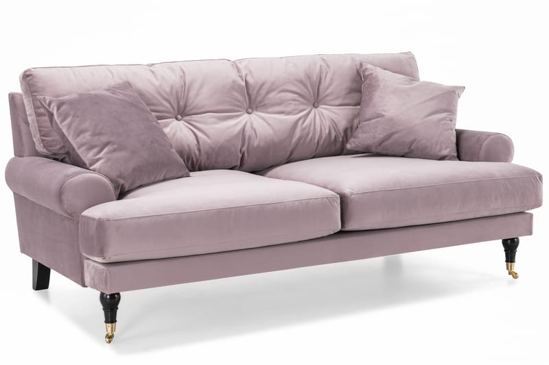 Sofagruppe Webber 2+1 Fløyel - Lilla|Messing - Møbler - Sofaer - Sofagrupper - Howard sofagruppe