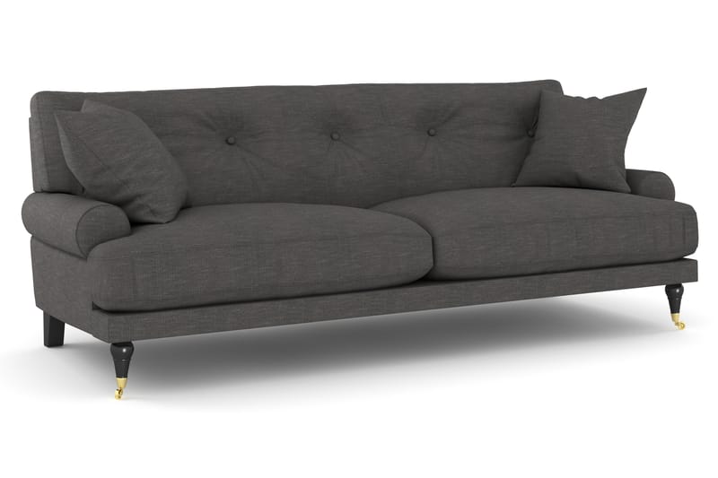 Sofagruppe Webber 2+1 - Mørkgrå|Messing - Møbler - Sofaer - Sofagrupper - Howard sofagruppe