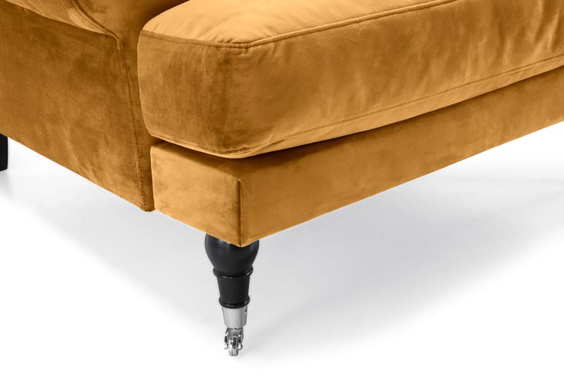 Sofagruppe Webber 3+1 Fløyel - Amber|Krom - Møbler - Sofaer - Sofagrupper - Howard sofagruppe