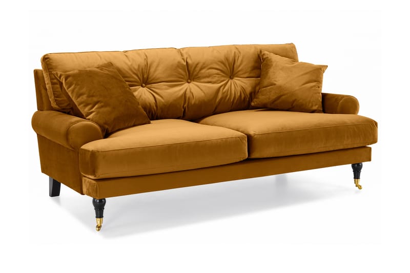 Sofagruppe Webber 3+1 Fløyel - Amber|Messing - Møbler - Sofaer - Sofagrupper - Howard sofagruppe