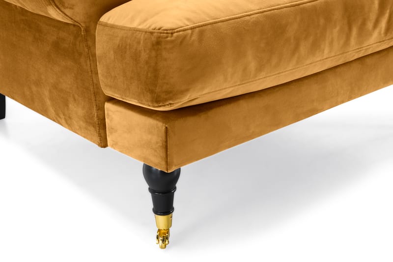 Sofagruppe Webber 3+1 Fløyel - Amber|Messing - Møbler - Sofaer - Sofagrupper - Howard sofagruppe