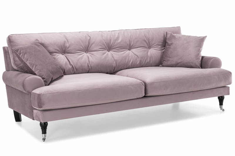 Sofagruppe Webber 3+2+1 Fløyel - Lilla|Krom - Møbler - Sofaer - Sofagrupper - Howard sofagruppe