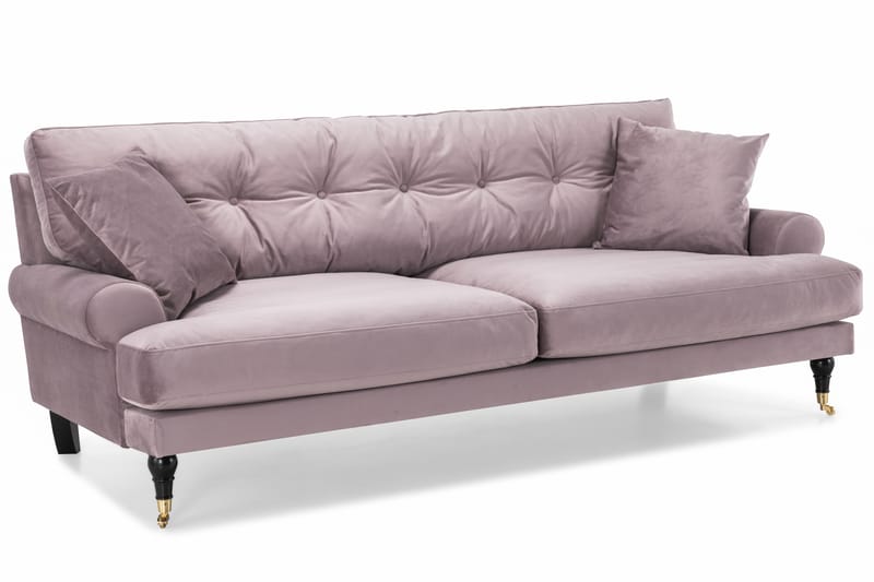 Sofagruppe Webber 3+2+1 Fløyel - Lilla/Messing - Møbler - Sofaer - Sofagrupper - Howard sofagruppe