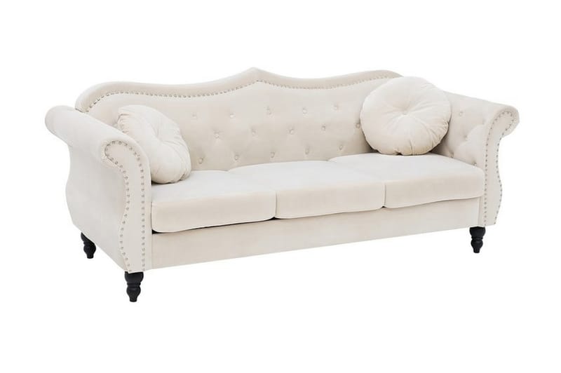 Sofagruppe 2-seter + 3-seter ski - Hvit | Beige - Møbler - Sofaer - Sofagrupper