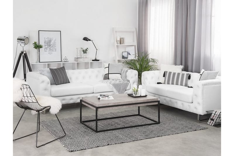 Sofagruppe 2-seter + 3-seter Vissland - Hvit - Møbler - Sofaer - Sofagrupper