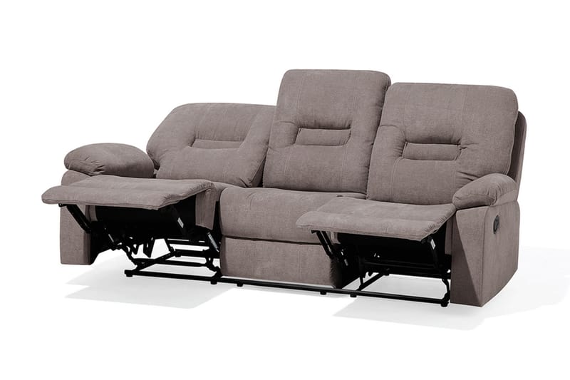 Sofagruppe 2-seter + 3-seter + lenestol Bergen - Beige | Grå - Møbler - Sofaer - Sofagrupper - Sofagruppe 3 2 1