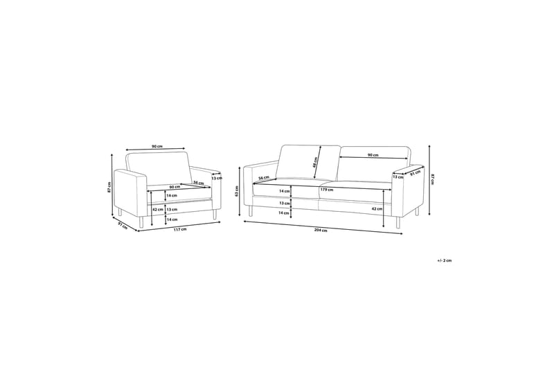 Sofagruppe 3-seter + lenestol Savalen - Beige - Møbler - Sofaer - Sofagrupper