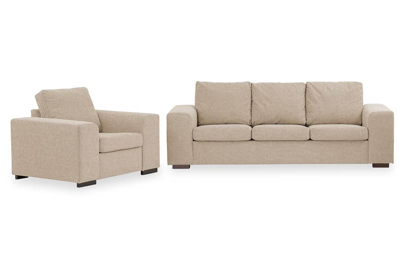 Sofagruppe Alter 3-seter+Lenestol - Beige - Møbler - Sofaer - Sofagrupper