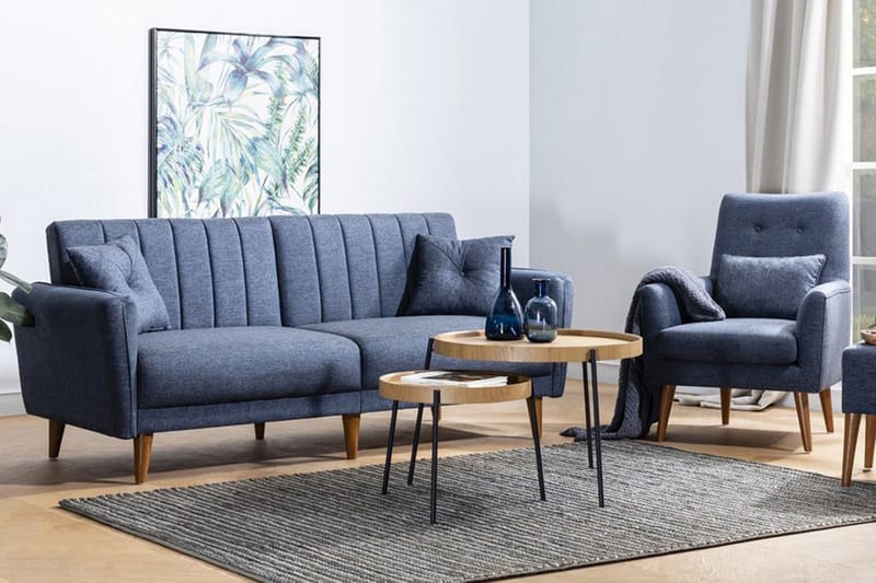 Sofagruppe Banize - Mørkeblå - Møbler - Sofaer - Sofagrupper