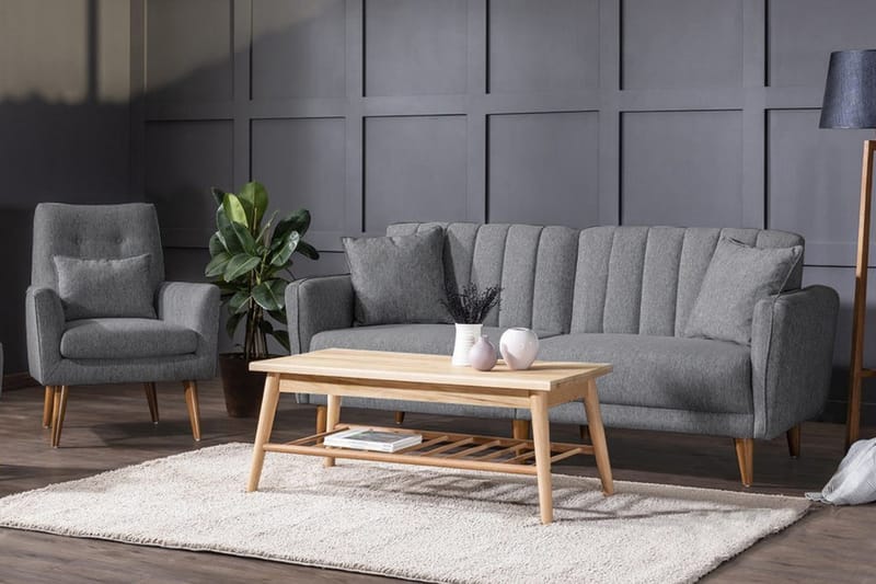 Sofagruppe Banize - Mørkegrå - Møbler - Sofaer - Sofagrupper