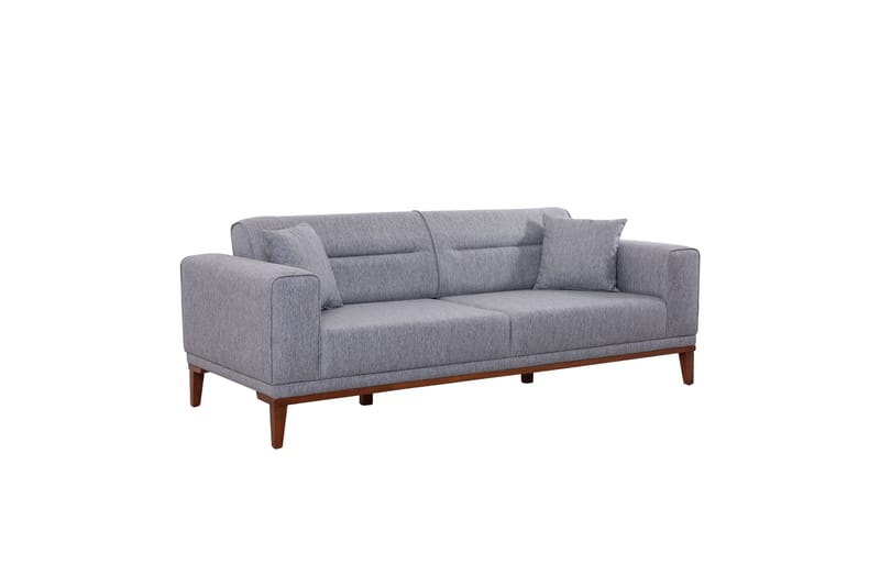 Sofagruppe Charlesbourg 3-seters Sofa + Lenestol - Grå - Møbler - Sofaer - Sofagrupper