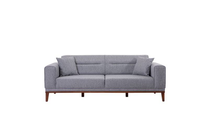 Sofagruppe Charlesbourg 3-seters Sofa + Lenestol - Grå - Møbler - Sofaer - Sofagrupper