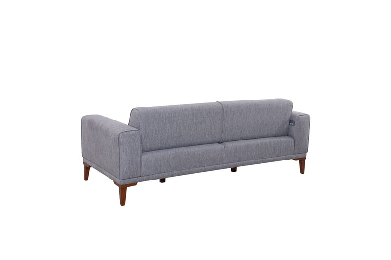 Sofagruppe Charlesbourg 3-seters Sofa + Lenestol - Grå - Møbler - Sofaer - Sofagrupper