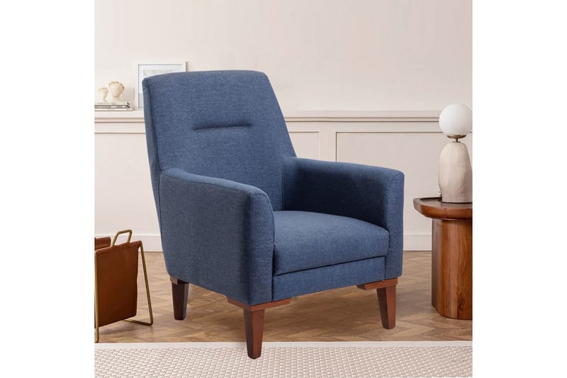 Sofagruppe Charlesbourg 3-seters Sofa + Lenestol - Mørkeblå - Møbler - Sofaer - Sofagrupper