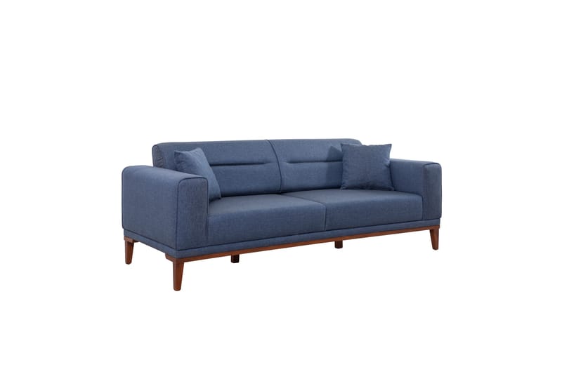 Sofagruppe Charlesbourg 3-seters Sofa + Lenestol - Mørkeblå - Møbler - Sofaer - Sofagrupper