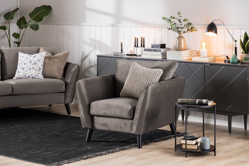 Sofagruppe Colt 3-seter+2-seter Fløyel - Brun - Møbler - Sofaer - Sofagrupper