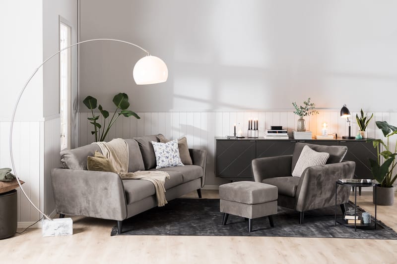 Sofagruppe Colt 3-seter+2-seter Fløyel - Brun - Møbler - Sofaer - Sofagrupper