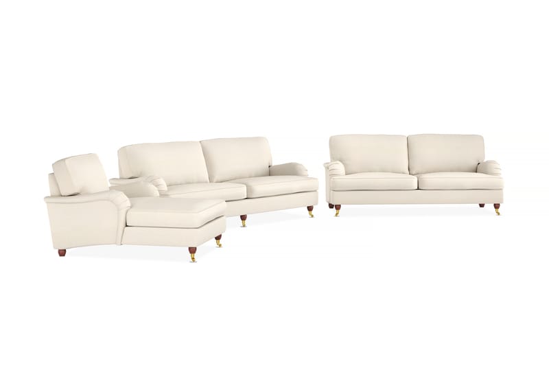 Sofagruppe Howard Oxford 4-seter+3-seter+Divanlenestol - Beige - Møbler - Sofaer - Sofagrupper - Howard sofagruppe