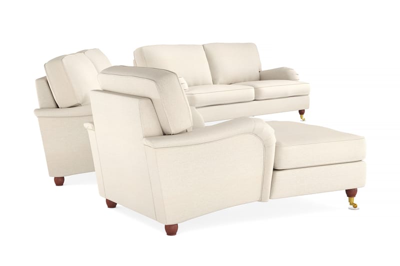 Sofagruppe Howard Oxford 4-seter+3-seter+Divanlenestol - Beige - Møbler - Sofaer - Sofagrupper - Howard sofagruppe