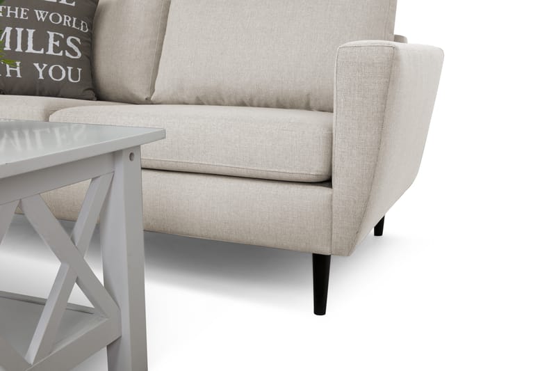 Sofagruppe Hudson 3-seter+Lenestol - Beige|Svart - Møbler - Sofaer - Sofagrupper