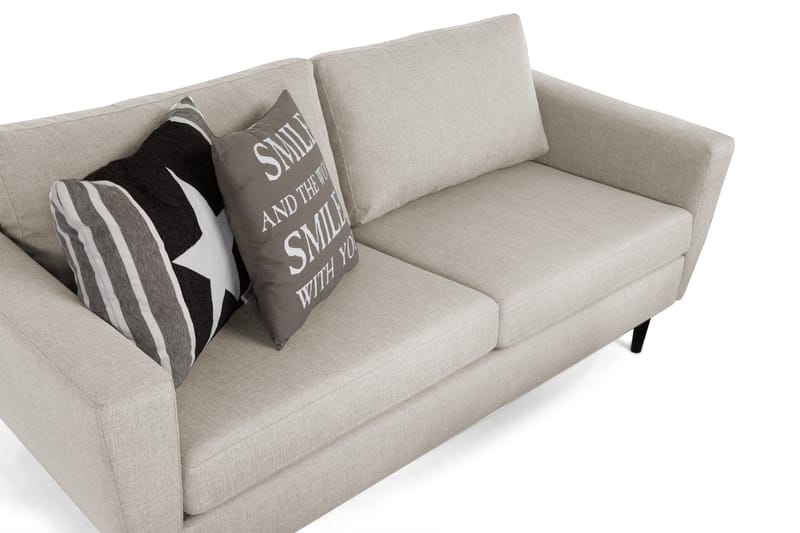 Sofagruppe Hudson 3-seter+Lenestol - Beige|Svart - Møbler - Sofaer - Sofagrupper