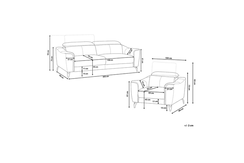 Sofagruppe Narwik - Brun - Møbler - Sofaer - Sofagrupper