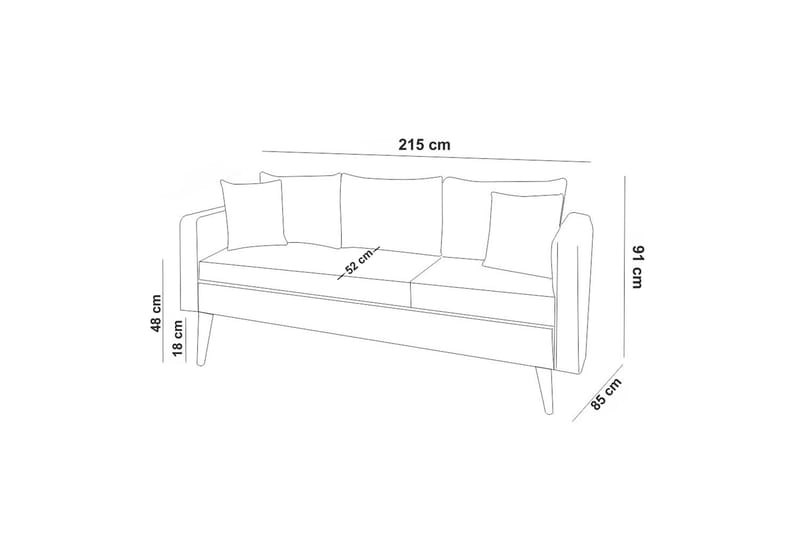 Sofagruppe Sagkas - Antrasitt - Møbler - Sofaer - Sofagrupper