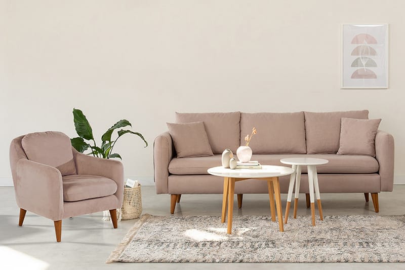 Sofagruppe Sagkas - Beige - Møbler - Sofaer - Sofagrupper