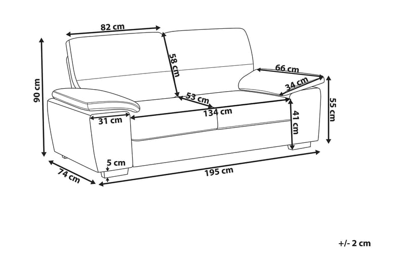 Sofagruppe Shundria 2-seter + 3-seter Kunstlær - Beige - Møbler - Sofaer - Sofagrupper - Howard sofagruppe