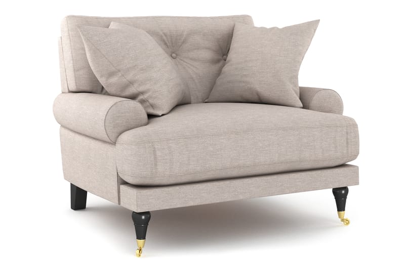 Sofagruppe Webber 2+1 - Beige|Messing - Møbler - Sofaer - Sofagrupper - Howard sofagruppe