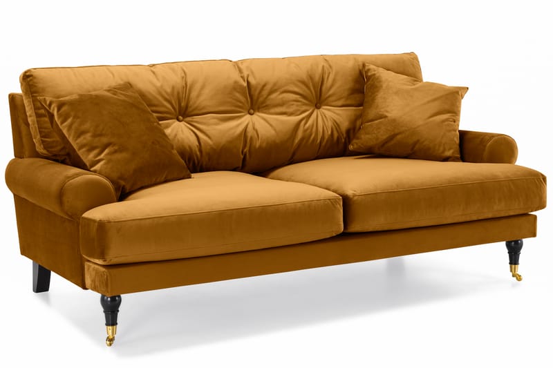 Sofagruppe Webber 2+1 Fløyel - Amber|Messing - Møbler - Sofaer - Sofagrupper - Howard sofagruppe