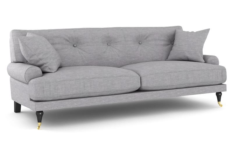 Sofagruppe Webber 2+1 - Lysgrå|Messing - Møbler - Sofaer - Sofagrupper - Howard sofagruppe