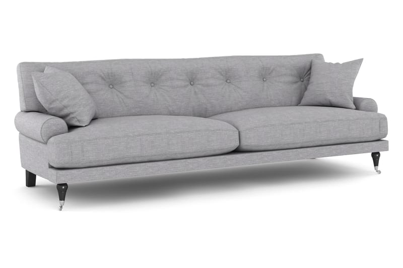 Sofagruppe Webber 3+1 - Lysgrå|Krom - Møbler - Sofaer - Sofagrupper - Howard sofagruppe